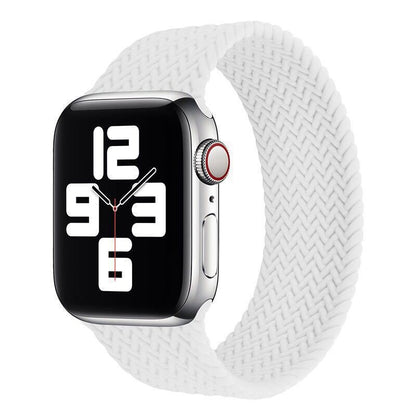 White woven strap for Apple Watch, suitable for all ages, perfect for daily wear and active lifestyles