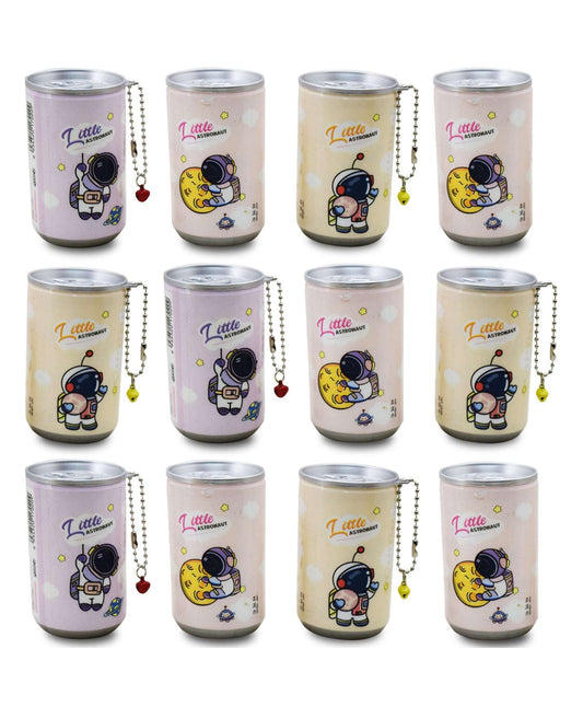 Set of 12 cute astronaut wet wipes in tin birthday return gift, perfect for kids ages 3 and up