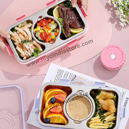 Niyo toys Bento 3 Compartment Metal Lunch Box with Bowl
