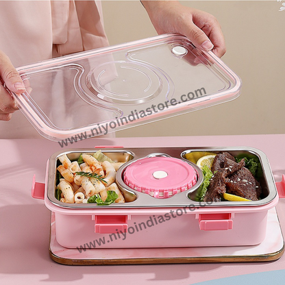 Niyo toys Bento 3 Compartment Metal Lunch Box with Bowl