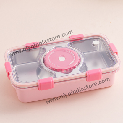 Niyo toys Bento 3 Compartment Metal Lunch Box with Bowl