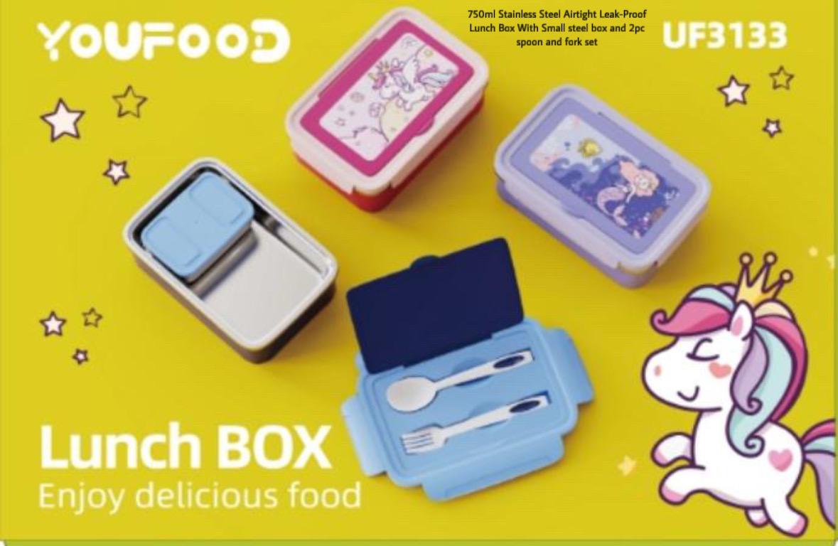 NIYO TOYS kids travel snack container lunch box in colorful design with cutlery included